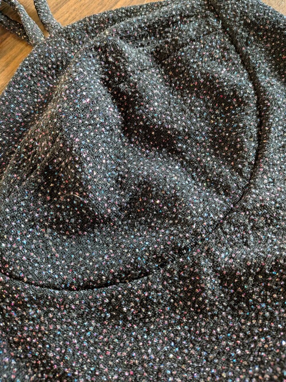Wild Fable black multicolor glitter cropped tank top - Picture 2 of 4